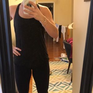 Black Lulu lemon open back tank